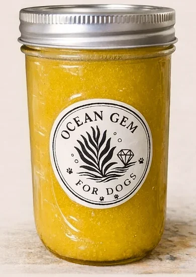 Ocean Gem sea moss dog formula, 32 oz jar