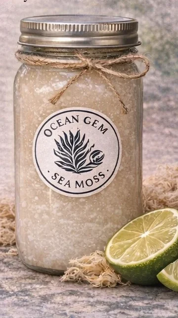 Ocean Gem pure sea moss gel, 32 oz jar